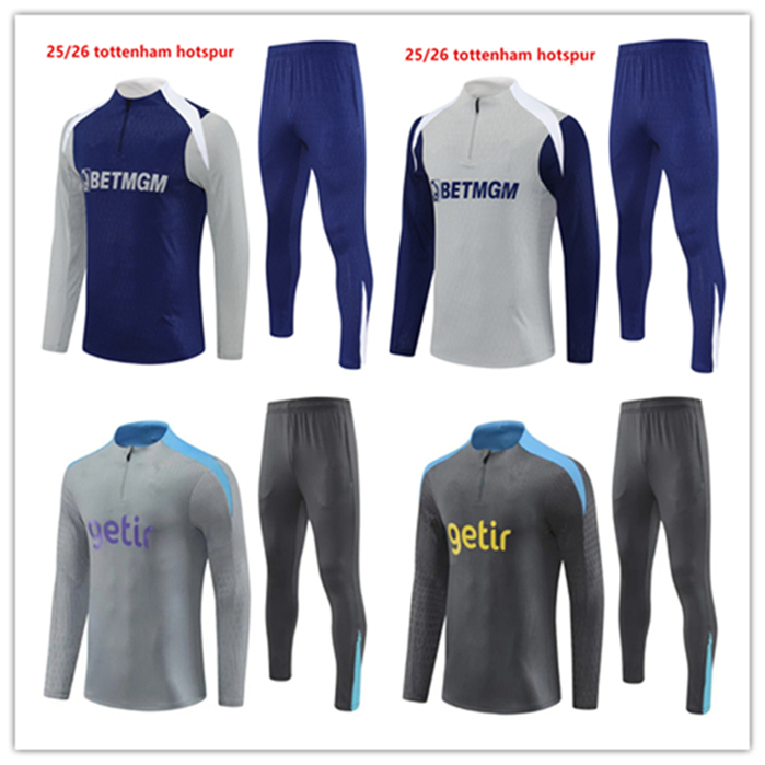 2025 2026 spures soccer tracksuits football training suit 2025 26 spures soccer tracksuit Tottenham jogging kit chandal futbol survetement foot sets men kids