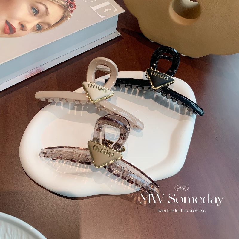Large Size French Triangle Hair Clip Shark Clamp Women's Back of Head Hair Accessories Early Autumn New Style Hair Grips Hair Accessories