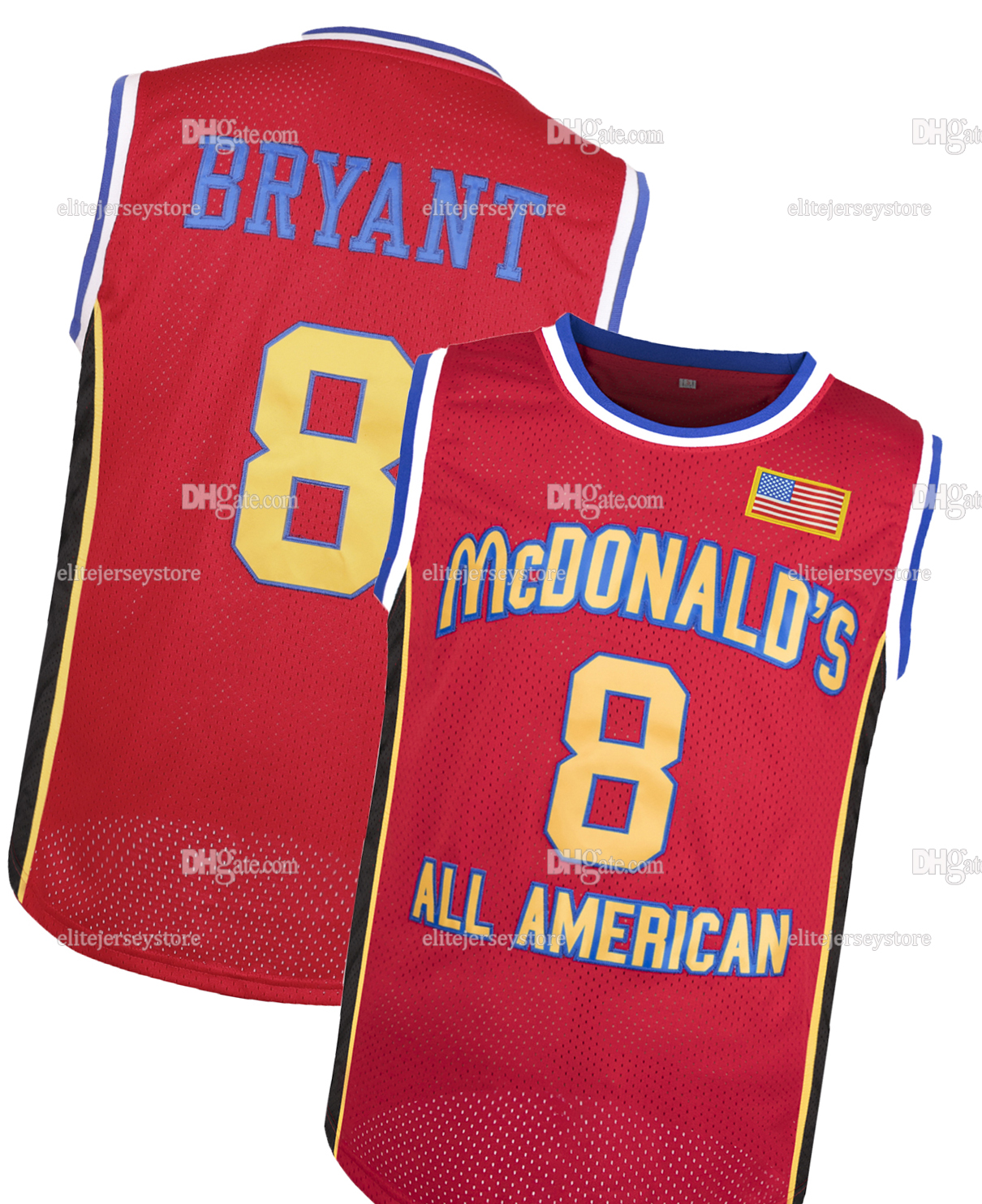In Stock McDonald'S All American 33 BYANT 15 Cater Basketball Jersey Gift 100% Stitched Embroidered Letter Number Design Retro Classic Sportswear