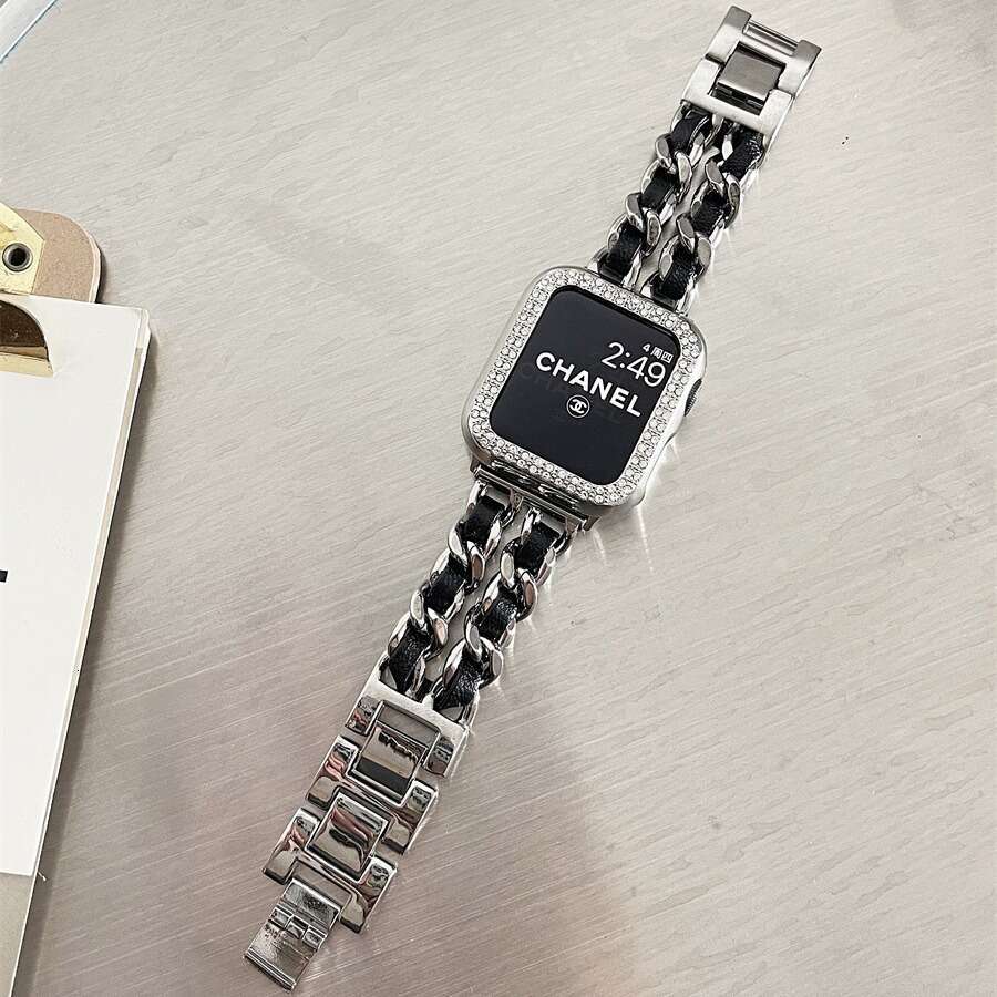 Durable Denim Fabric + Polished Metallic Accents: Customizable Accessories for All Apple Timepieces