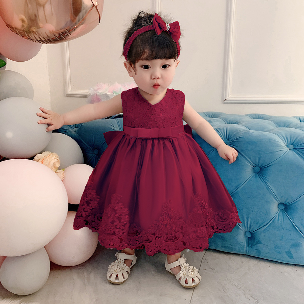 Embroidery Elegant Princess Dress for Girls Golden Lace Vintage Children Festival Party Gown Baby Formal Weddings Dresses 250320