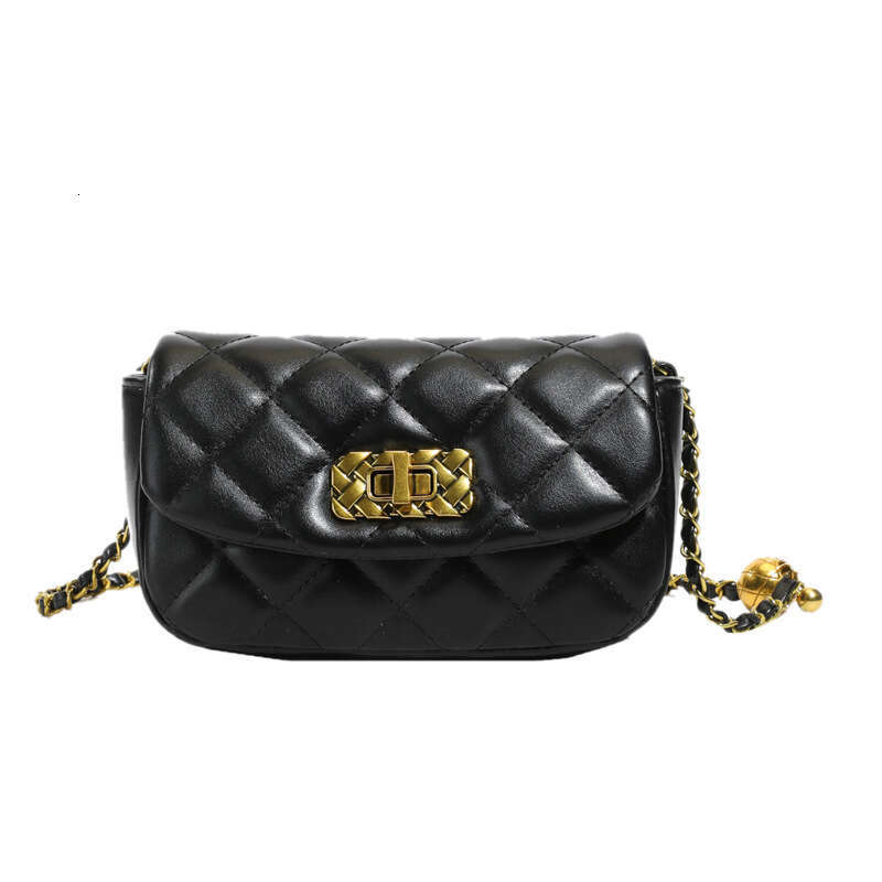 Nanfeng High-End Women's Designer Quilted Gold Ball Bags Chain Small Square Fashion Versatile Shoulder Crossbody Bag