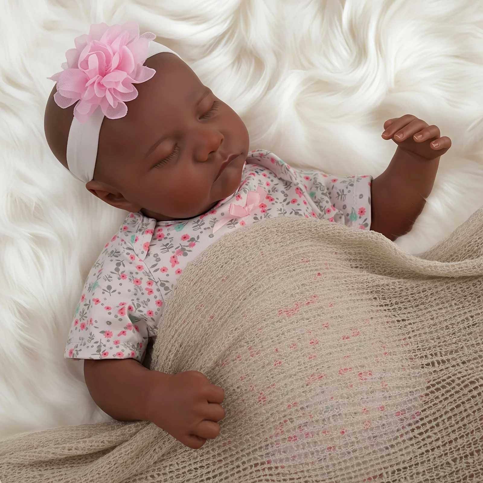 Babeside Lifelike Reborn Baby Dolls 20 Inch Restic African American Newborn Baby Dolls Sleeping That Look Real With Feeding Z250818