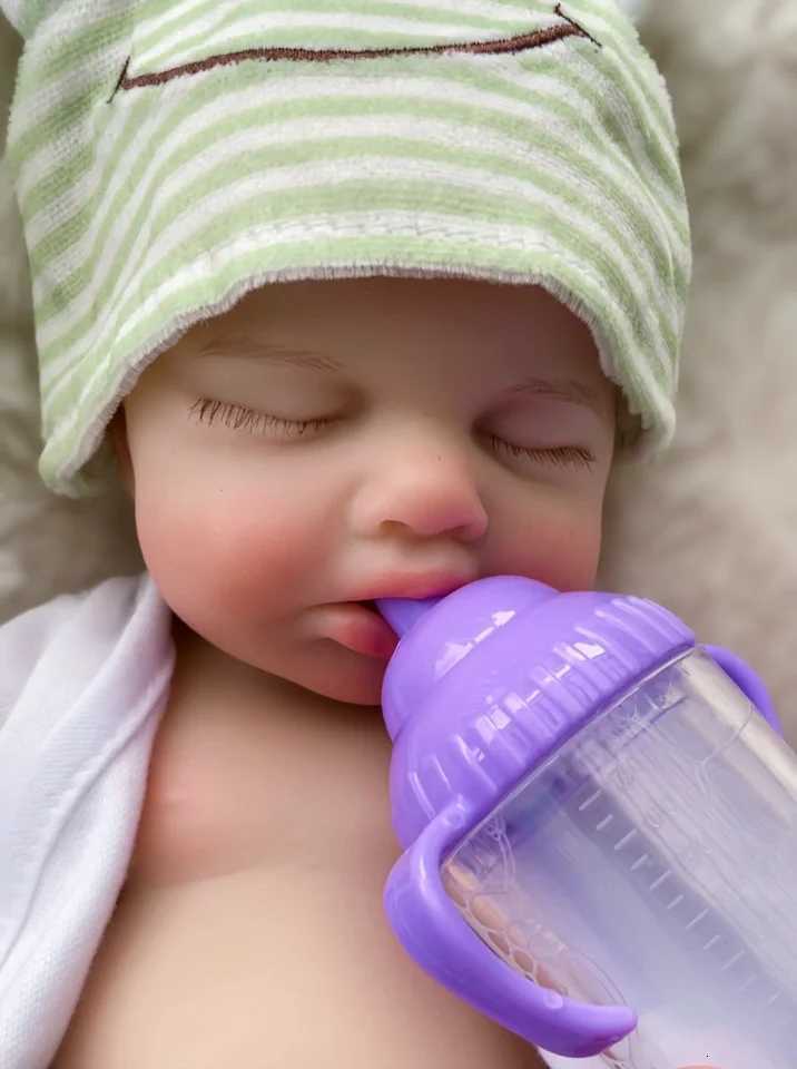 33CM Reborn Dolls Open Mouth Silicone Loulou Full Body Soft Silicone Painted Newborn Baby Dolls reborn de silicone real body Z250818
