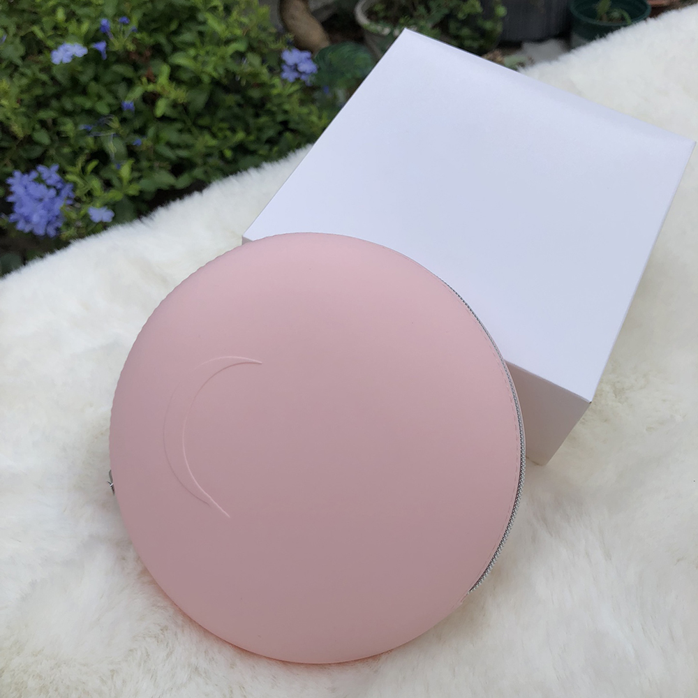 Designer Women Lady Pink Silicone Makeup Bag Box Classic Cosmetic Beauty Pouch Organizer Box Storage Case Coin Purse Toiletry Bag with Chain