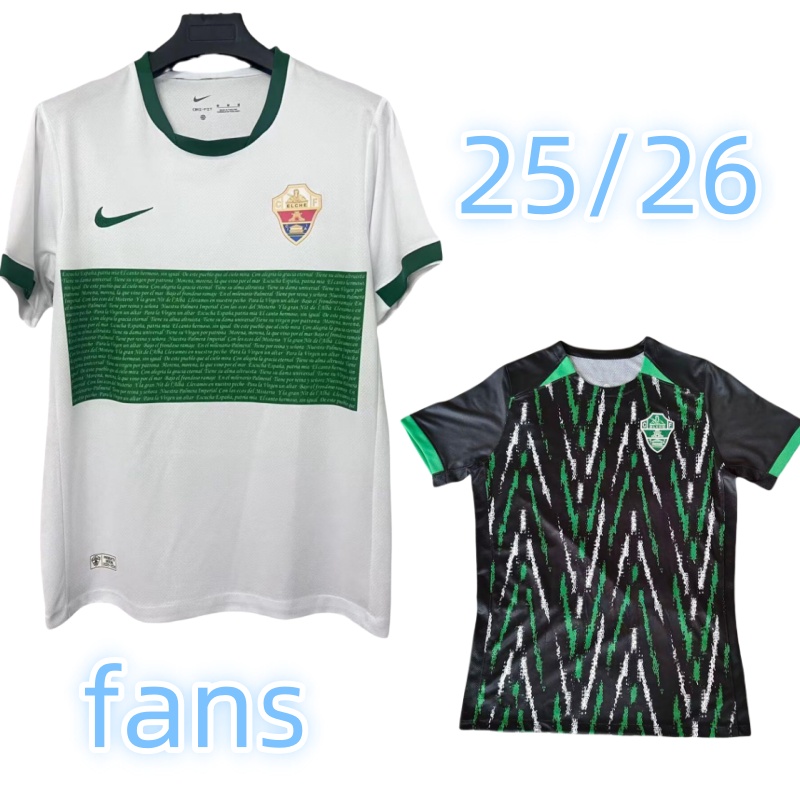 2025 2026 Elche CF OSCAR PLANO Soccer Jerseys 25 26 FEBAS MENDOZA C. SALVADOR RAUL GUTI Home Away Football Shirt MEN kids Camiseta Futbol Shirts uniforms