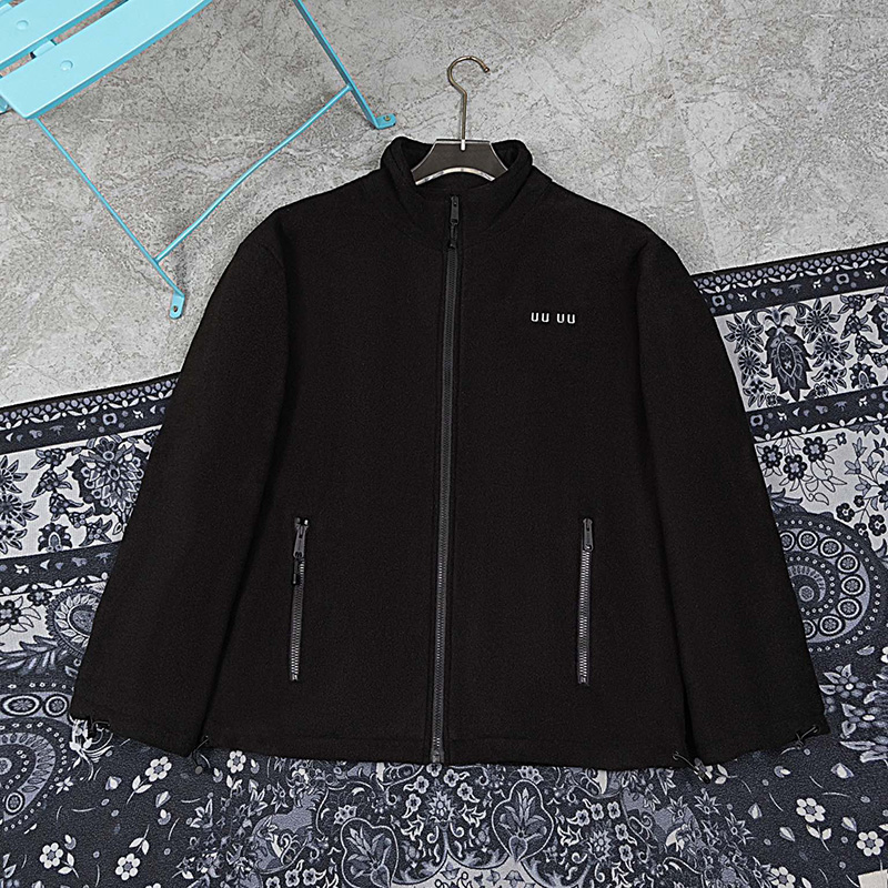Designer Casual Zipper Jacket Women Letter Embroidered Coat Autumn Winter Loose Outerwear
