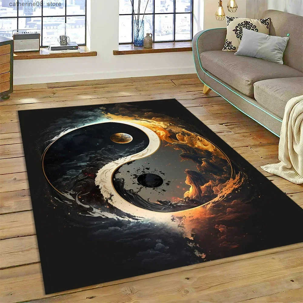 3D Naturalize Yin and Yang Chinese Tai Chi Carpet Rug for Home Living Room Bedroom Sofa Doormat DecorKids Area Rug Non-slip Mat Z250818