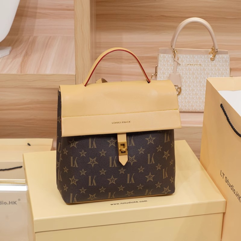 LORDLY KNACK designer bag light luxury genuine leather Backpack bag versatile high-quality vintage fashion large capacity backpack for woman