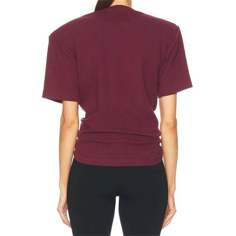 hoodie Women's T-Shirt Summer New Elastic Knitted Short Sleeved 3D Flower Decorated Round Neck Pullover Pure Cotton Crop Top jacket