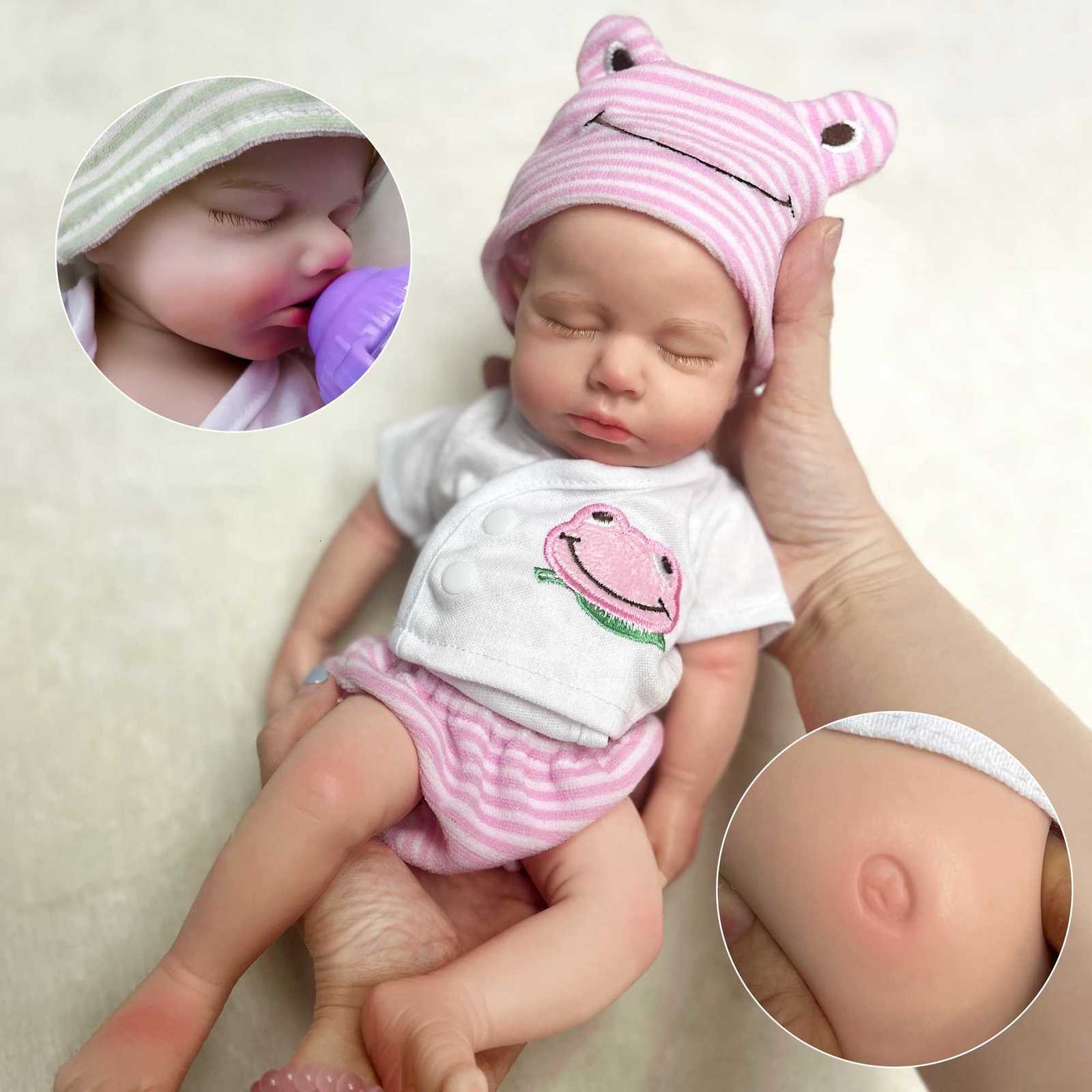 33CM Reborn Dolls Open Mouth Silicone Loulou Full Body Soft Silicone Painted Newborn Baby Dolls reborn de silicone real body Z250818