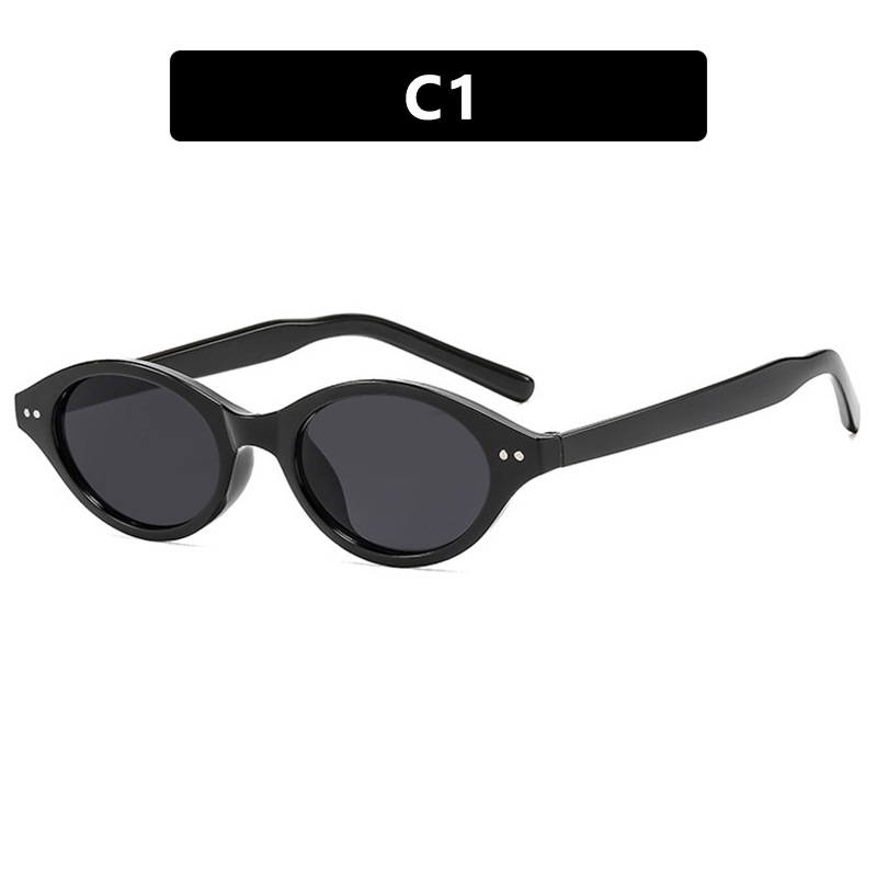 2025 Mini Cat Eye Nerd Sunglasses for Women UV400 Micro Frame Fashion Shades Retro Stud Accent Sun Glasses