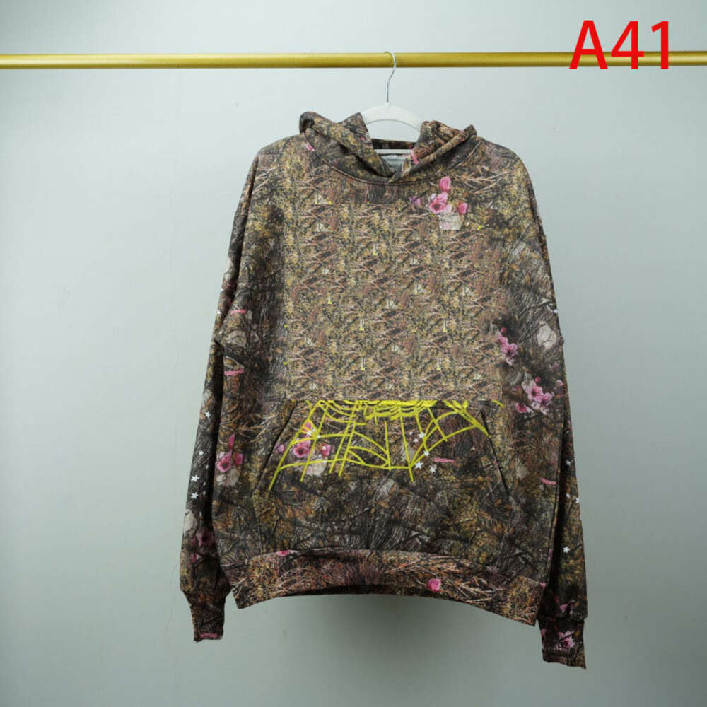 Spider Hoodie Designer Fluffy Young Thug Tracksuits Y2k Hoodie High Quality Foam Print Web Graphic Pink Sweatshirts Cobweb Hoody 55555 Sweatershirt B8e