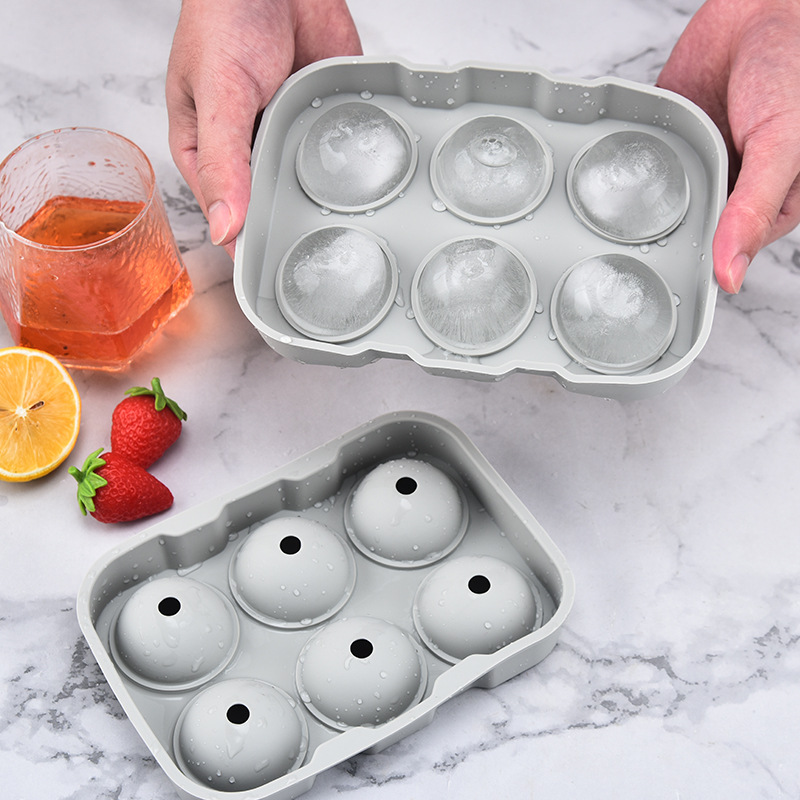 Reusable Silicone ice hockey puck mold with Four/ Six Compartments Perfect for Crafting Customized Frozen Beverages at Home