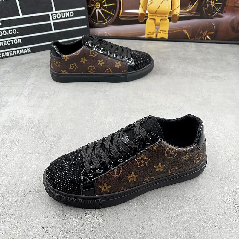 Designer guy autumn new style all fashion plate shoes men soft bottom leather low top casual shoes