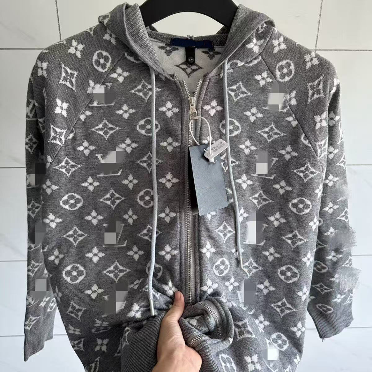 2025 new trend cardigan tide brand fashion knitted sweater hooded breathable men and women with the same lovers Big size XL-5XL