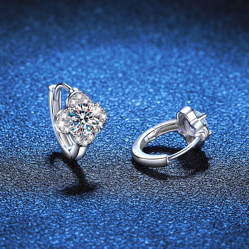 Moissanite earrings zircon earrings lab grown diamonds designer style womens earrings wedding earrings design styles diamond earrings 925 sterling sil