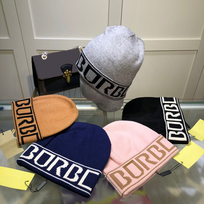 plaid designer beanie hats for men knitted bonnets winter hat fall thermal skull cap casual travel classical luxury beanies grey black k Burberries Burberrys2 2HI4