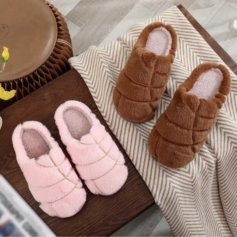 Fluffy Wens Slippers He Winter Casual Designer Wan Shoes Flat Plush Warm Indoor Elegant Fuzzy Fur Slides Fion Y250818
