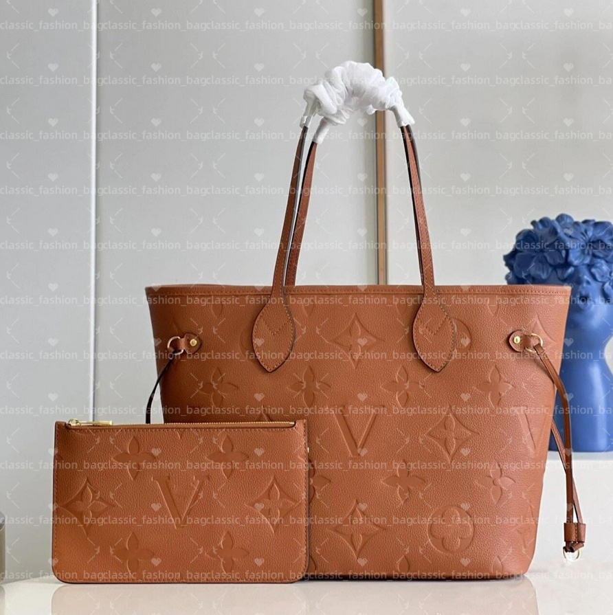 hot 2pcs High qualitys Women bags Luxurys Handbags Ladies Designer Composite Bags Lady Clutch Bag Shoulder Tote Female Purse Wallet Handbag MM Size