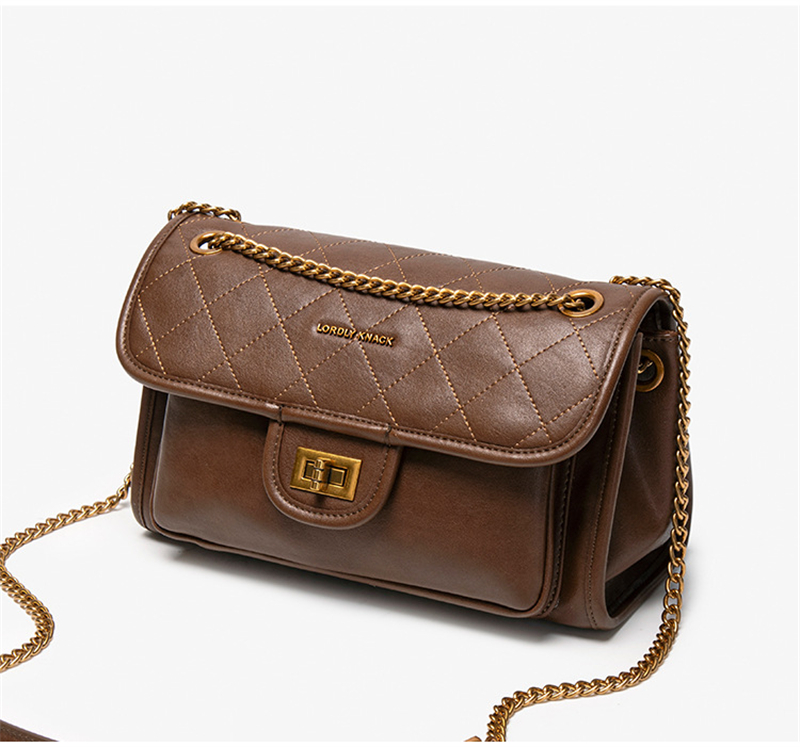 LORDLY KNACK designer bag light luxury genuine soft leather flap bag star casual high-quality vintage shoulder bag for woman