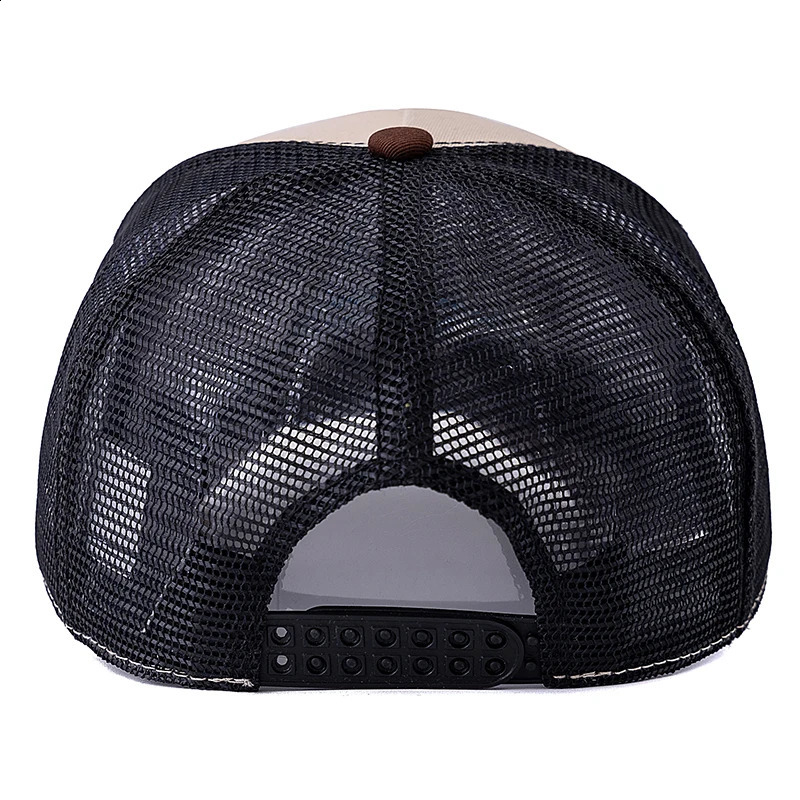 Unisex Bear Head Pattern Cap Summer Breathable Trucker Hat Man Women Outdoor Fishing 250807