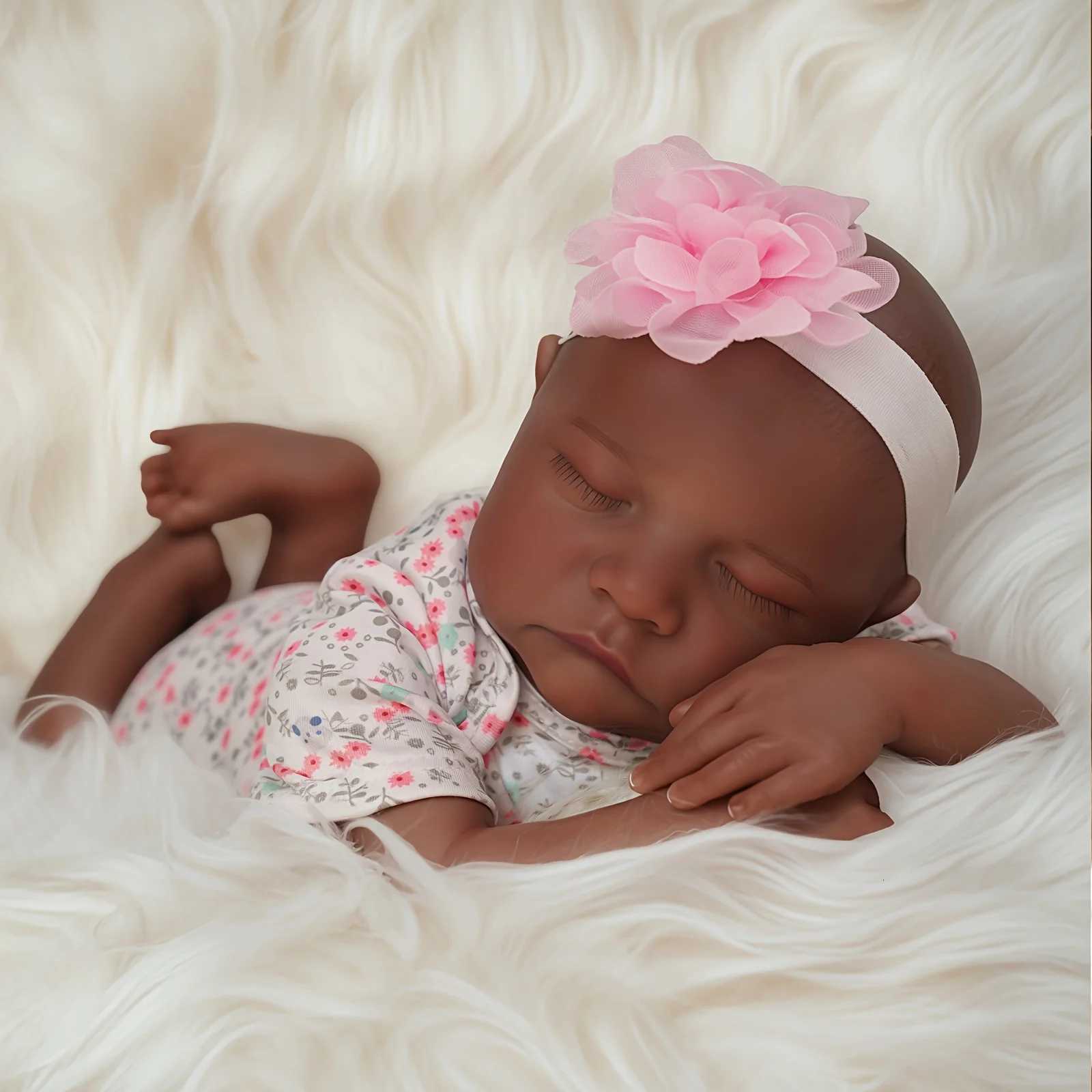 Babeside Lifelike Reborn Baby Dolls 20 Inch Restic African American Newborn Baby Dolls Sleeping That Look Real With Feeding Z250818