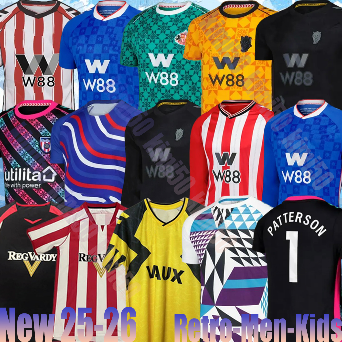 25 26 sunderland Soccer Jersey RED BLACK Retro 92 93 04 05 STEWART SIMMS ROBERTS AMAD CLARKE Diarra EMBLETON E NIEN Men kids goalkeeper Football Shirt kit SEWS PROMOTED