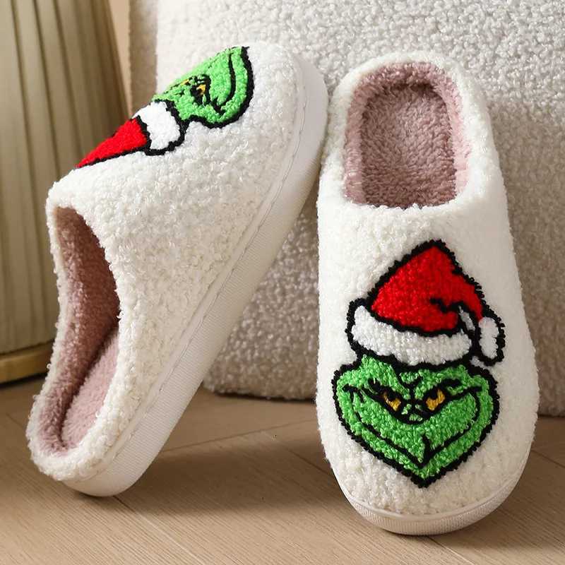 Winter Fluffy Slippers Wen He Halloween Cartoon Designer Shoes Ladies Funny Casual Fuzzy Fur Slides Plush Indoor Footwear Y250818