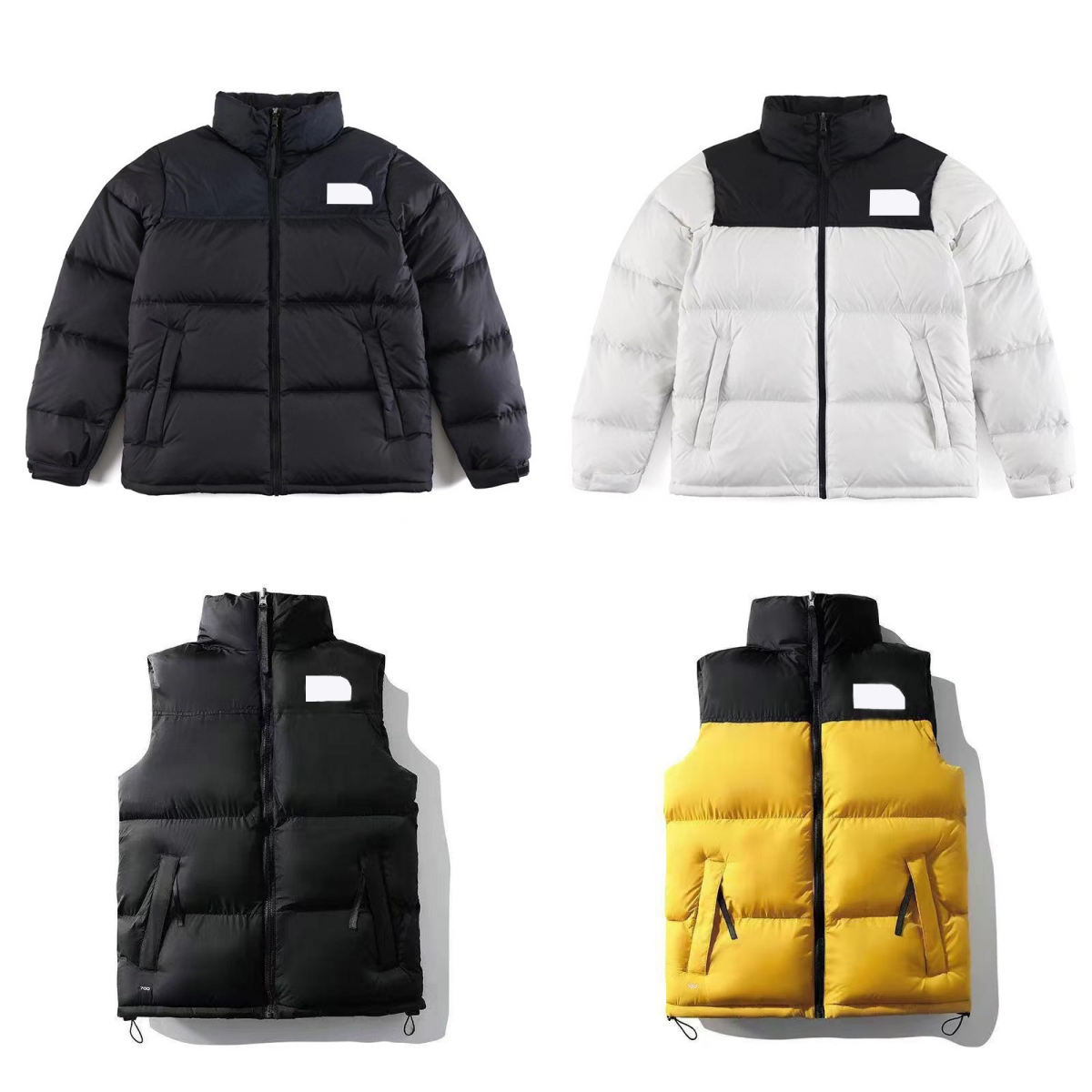 mens jacket puffer jacket waistcoat womens correct T version Round Zipper Grey Interior jacket Glossy surface waterproof mens down coat Asian size M-2XL