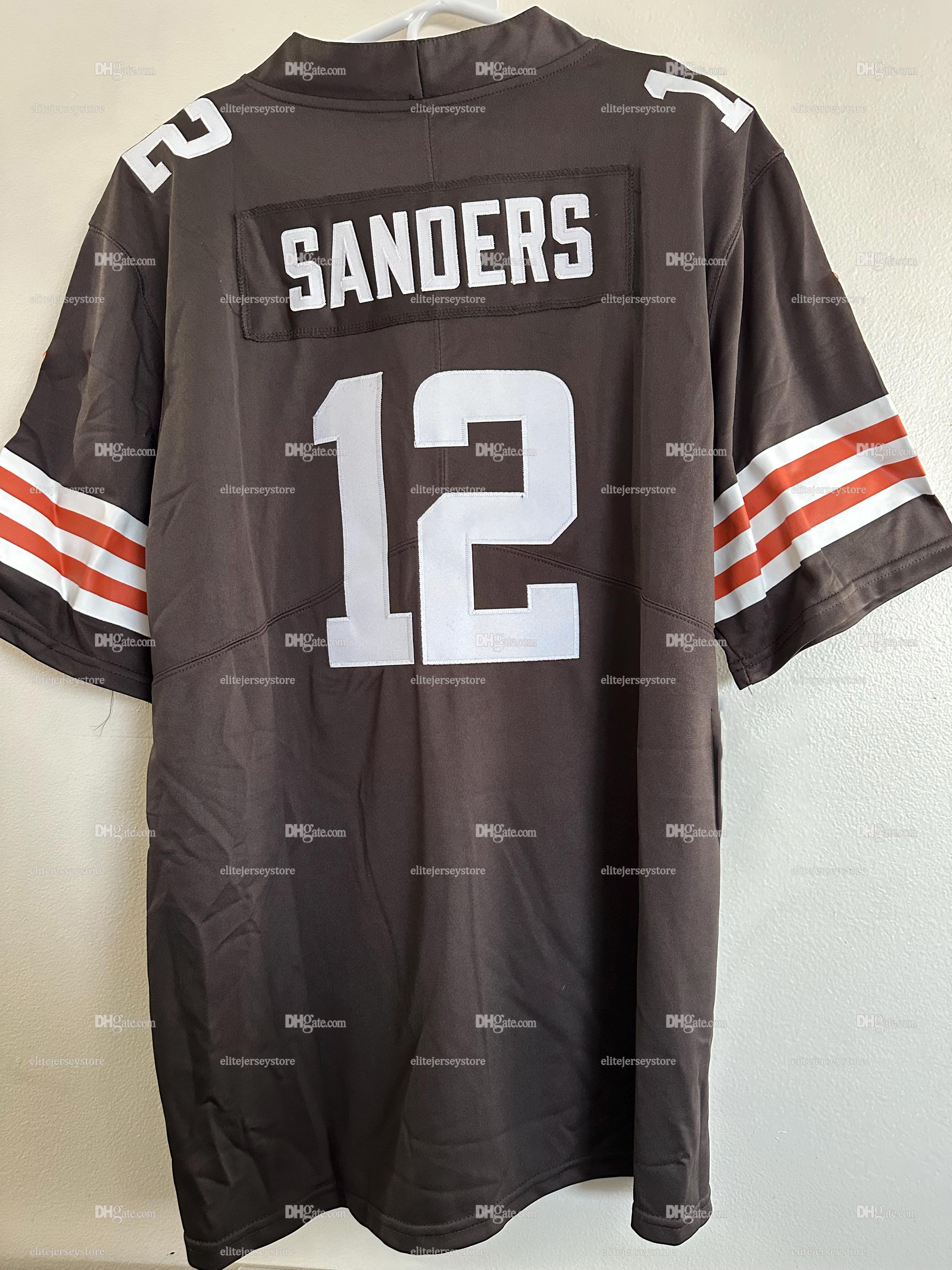 Personalized 2025 Football Jersey Shedeur Sanders Myles Garrett Joe Flacco Jim Brown Nick Chubb Jerome Ford Jerry Jeudy Grant Delpit Denzel Ward Embro