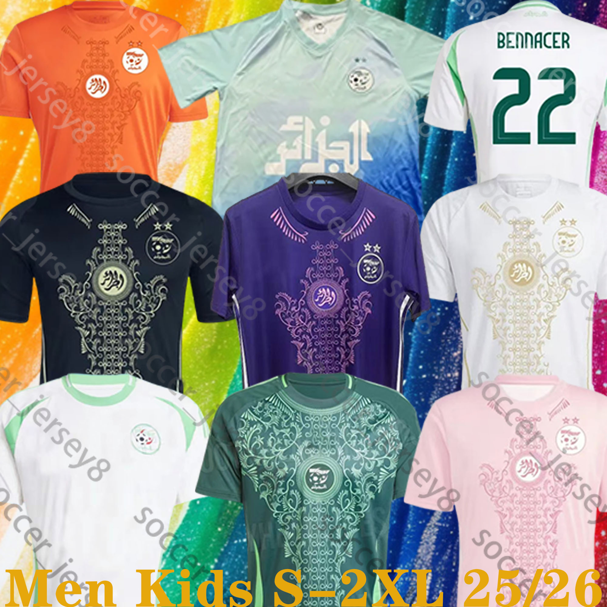 24 25 26 CHAIBI Algerie soccer jerseys Fans Player version AIT NOURI AOUAR BENSEBAINI 2025 2026 Algeria men kids kits maillot de football shirts training uniforms top