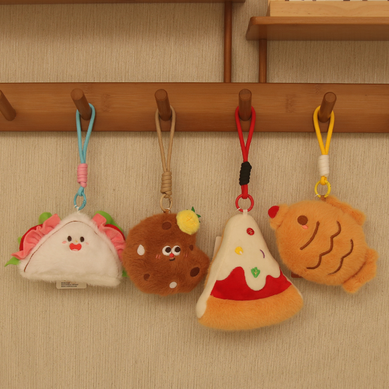 Cute Western style Burger Plush Pendant Simulation Food Bread Pendant Keychain
