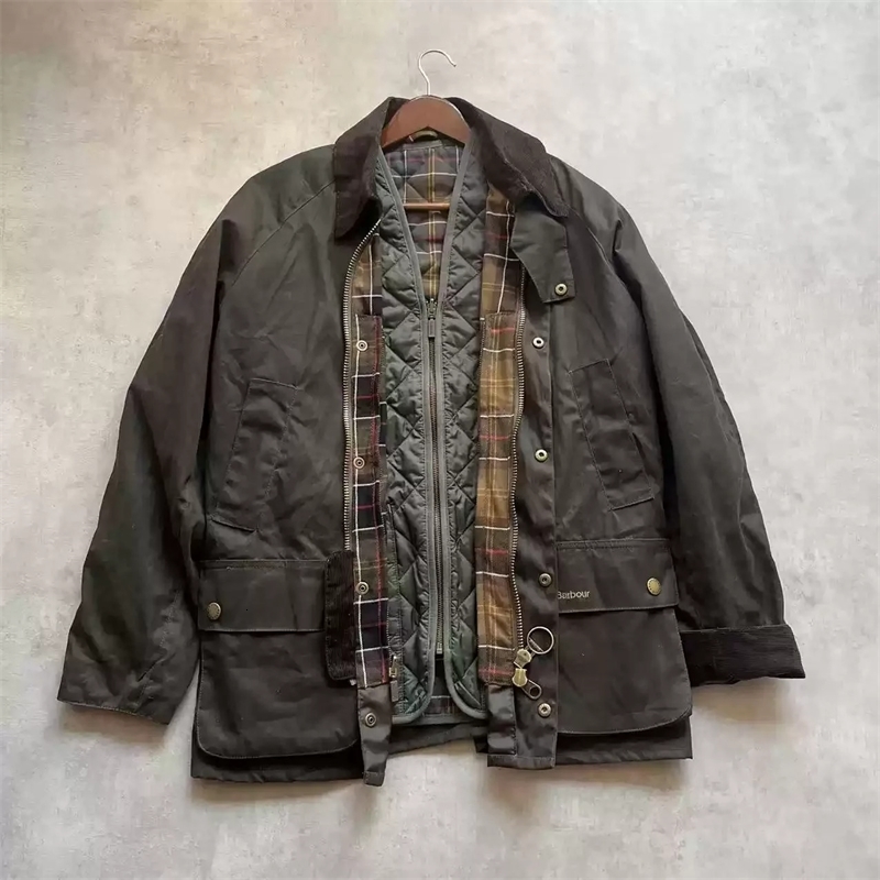 American retro wax slim fit midlength lapel trench y250805