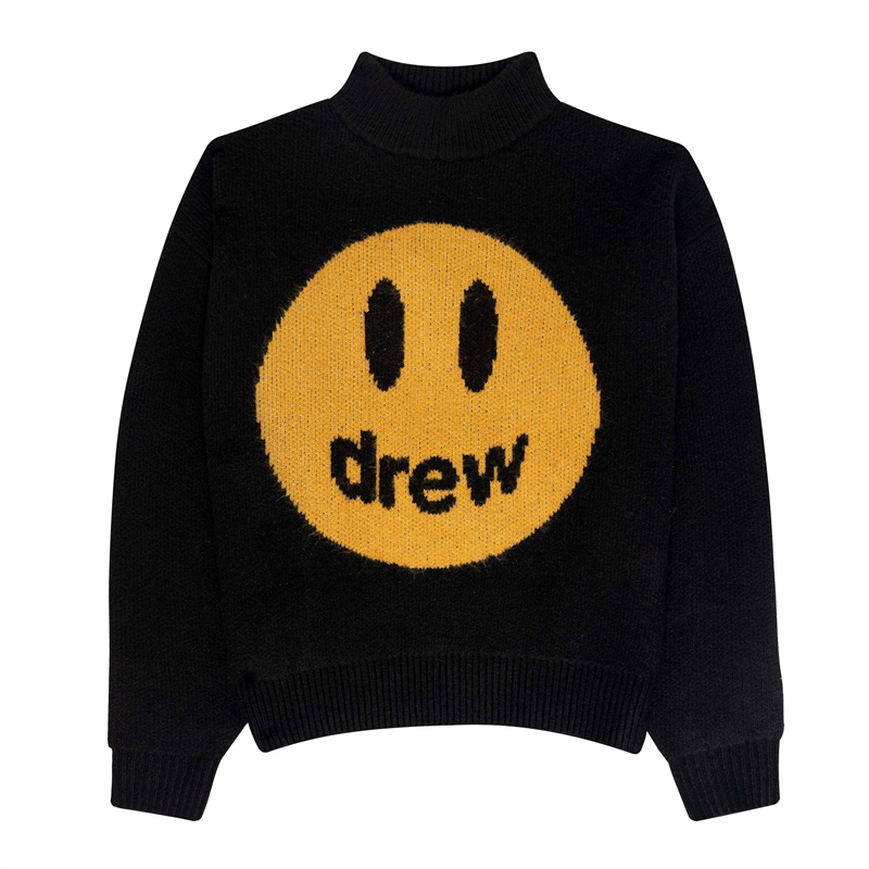 DREW new smilingface printed turtleneck sweater