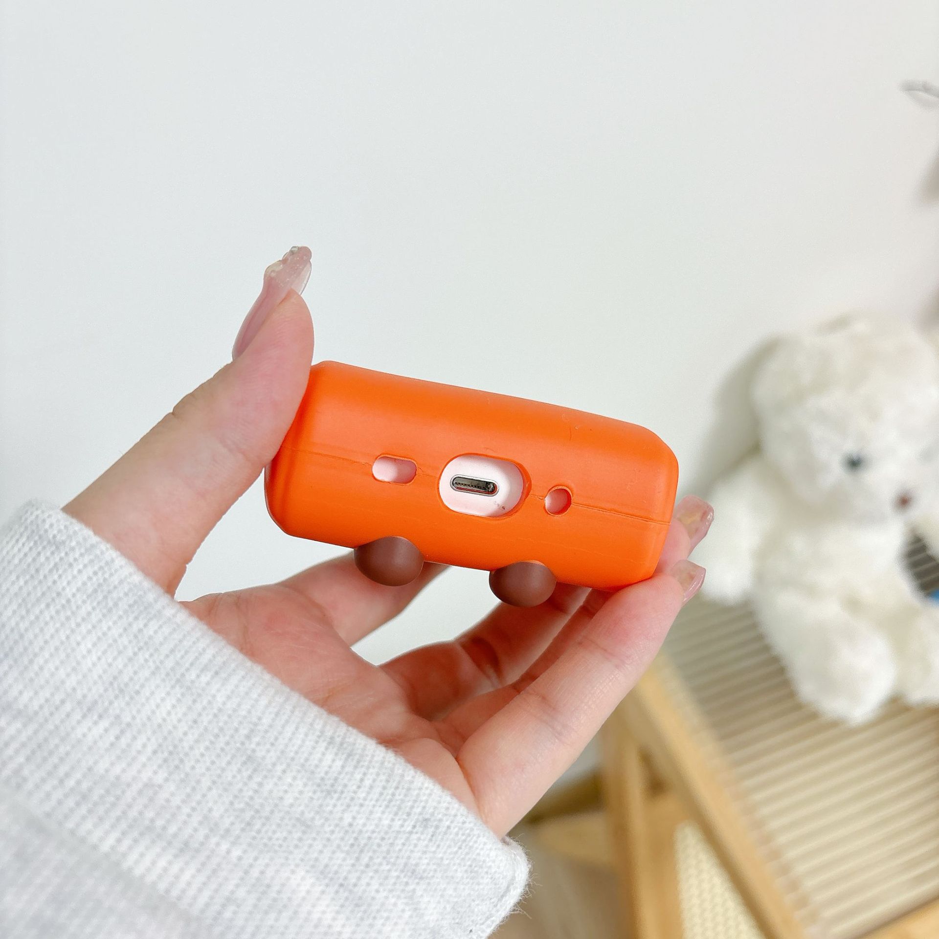 Yellow horse keychain Creative Fun Handbag Compatible Generation Earphone CaseGeneration Soft 250726