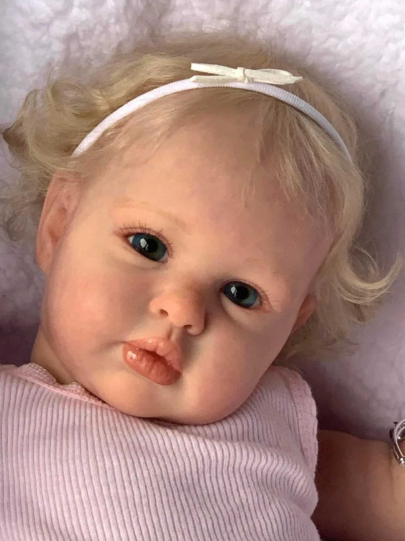 24 Inch Reborn Baby Doll Ellie - Toddler Newborn Princess Girl Doll with Lifelike Soft Touch 3D Skin and Hand Rooted Hair W250818