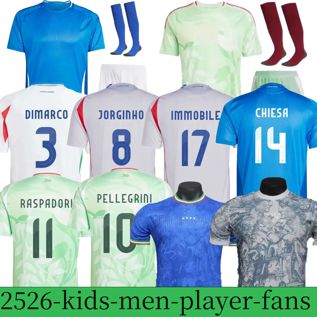 25 26 maglia Italy Raspadori Orsolini Maldini Soccer Jerseys Retegui Frattesi Barella Dimarco Bastoni Italia aaa Football Shirt Men Kids Kit football Jersey
