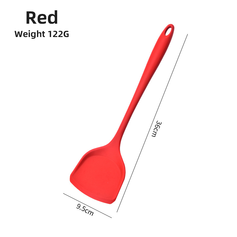 Non-Slip Silicone Cookware Tools Kit: for Home Use silicone spatula soup spoon slotted spoon