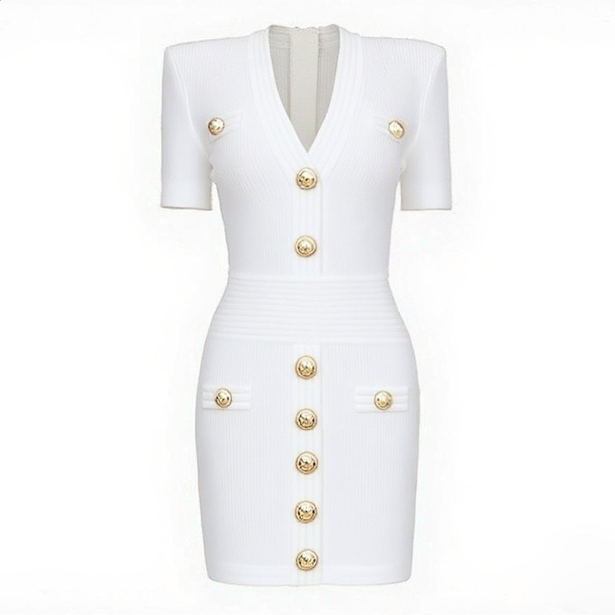 2025 Summer Korean Style Womens Fashion Small Fragrance French Style Short Sleeve A-line Slim Knitted Dress For Women 250718