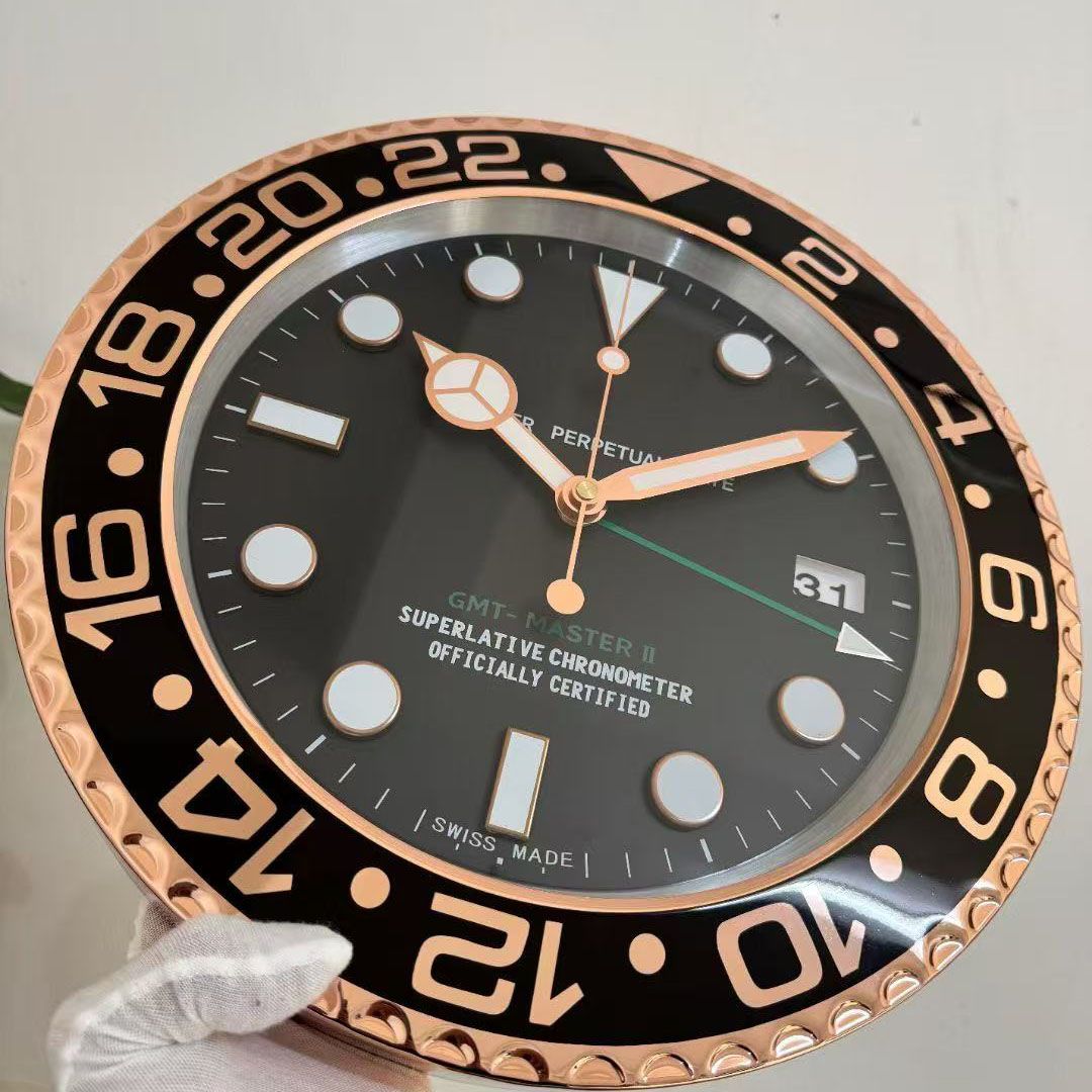 NEW ARRIVAL Luxury Wall Clock with Loupe Wall Watch with Magnifier Black Grey Watch with Cyclops Ultra Silent Quartz Reloj De Pared Home Decoration W250715