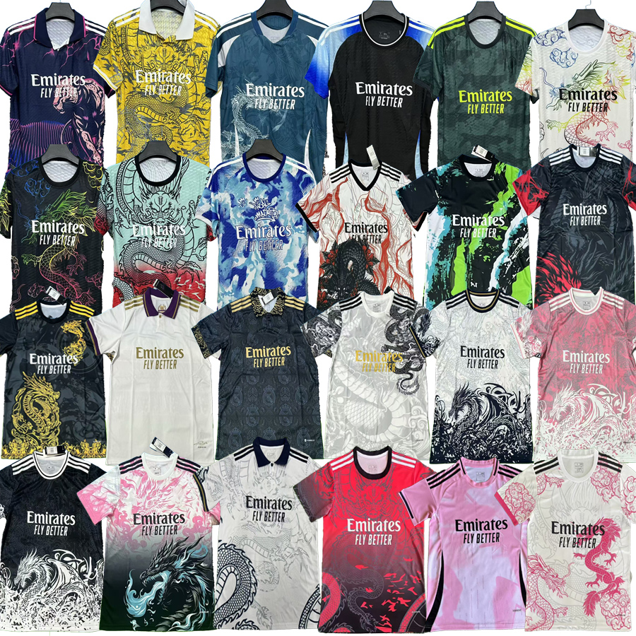 Chinese dragon Pink Football Shirts 24 25 26 VINI JR BELLINGHAM soccer jerseys Tchouameni 2023 2024 2025 2026 Real mbappe Madrids CAMAVINGA ALABA loong