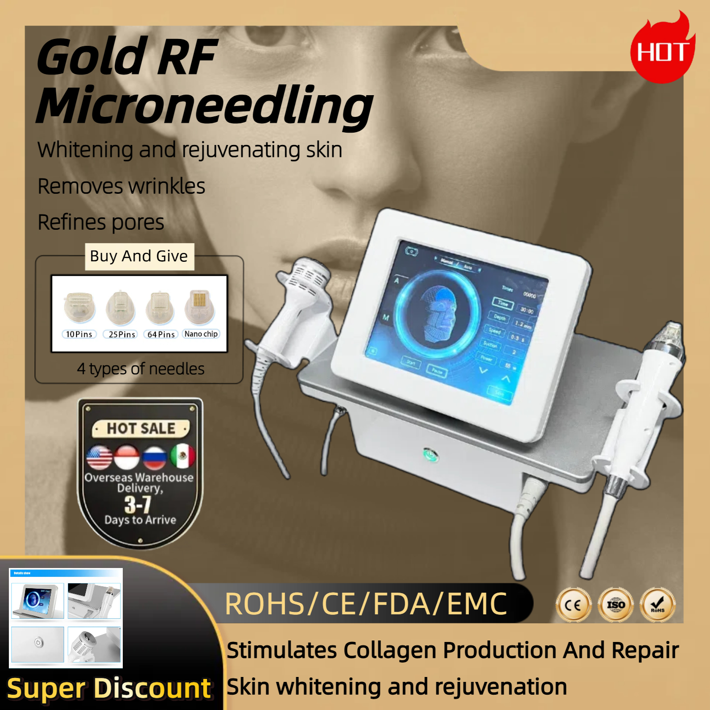 Professional-grade Radio Frequency Needle Therapy Machine for Deep Tissue Renewal & Scar Reduction