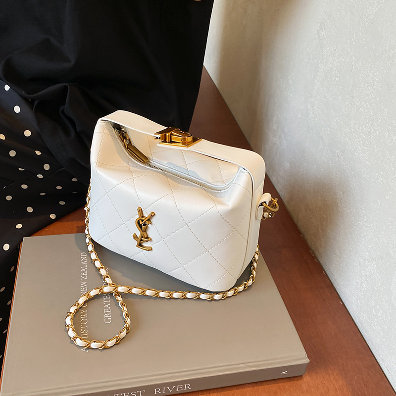 Designer new fashionable simple chain underarm bag versatile one-shoulder trendy women's bag bucket crossbody bag
