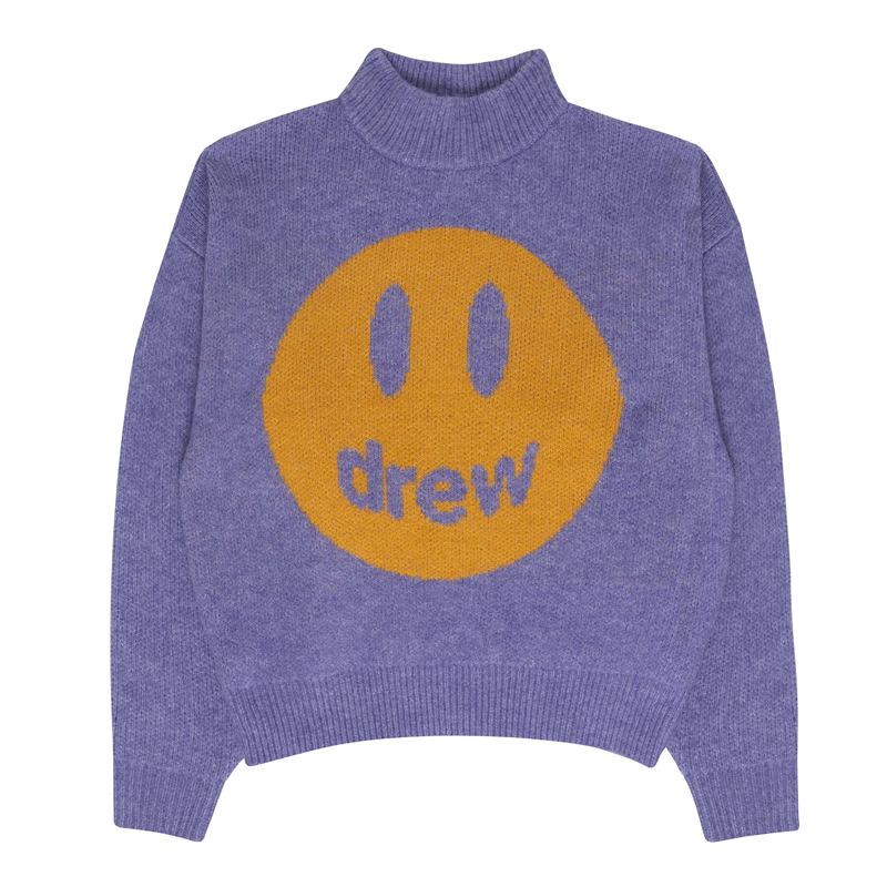 DREW new smilingface printed turtleneck sweater