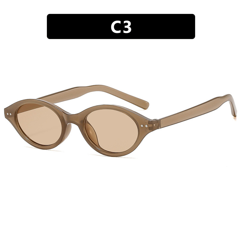 2025 Mini Cat Eye Nerd Sunglasses for Women UV400 Micro Frame Fashion Shades Retro Stud Accent Sun Glasses