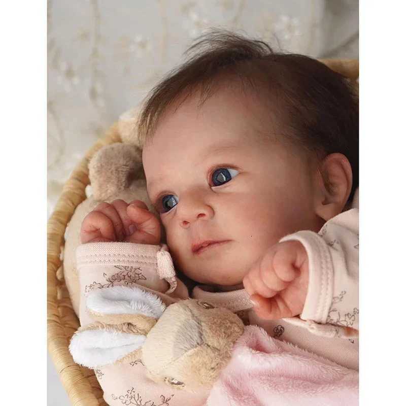 48cm Reborn Newborn Baby Doll Felicia Soft Lifelike Baby Girls 3D Painted Skin with Visible Veins Reborn Art Doll Z250818