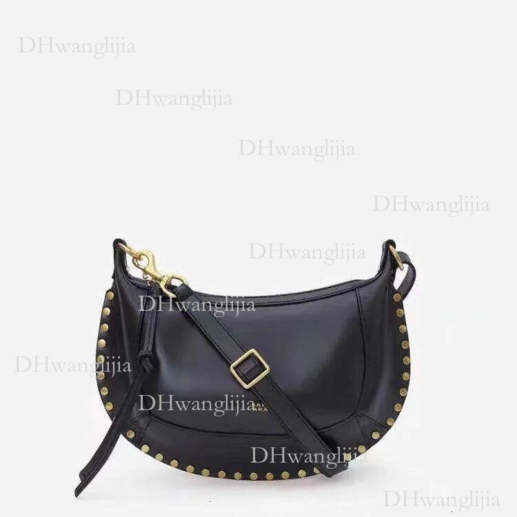DHGM Classic Half-Moon Shape Gold designer bag Studded Handbag Shoulder Bag with Box