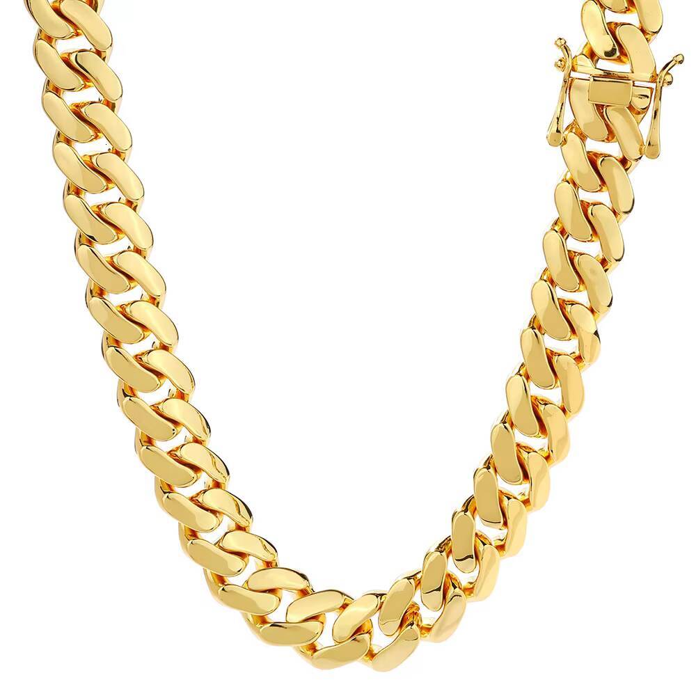 NUOYA Chunky 22mm Miami Cuban Link Chain Necklace for Men 18K Gold Plated High Polishing Hip Hop Jewelry Wholesale Cuban Chains