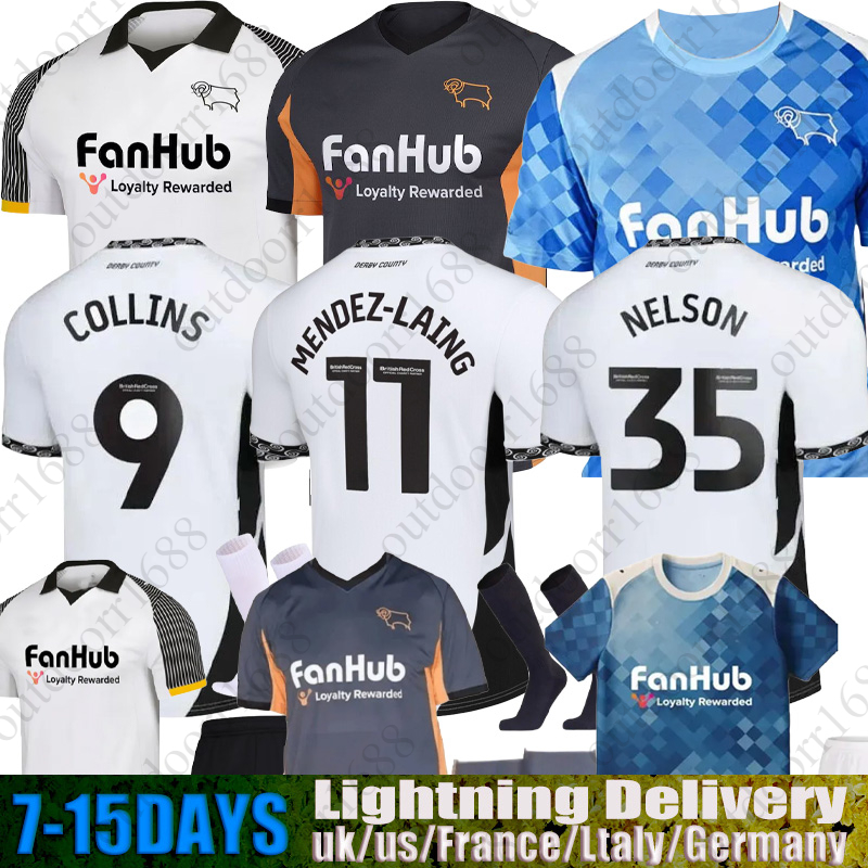 Derby County 25 26 Home soccer jerseys 2025 2026 Home Away Third Football Jersey Shirt Kit COLLINS SIBLEY CASHIN NYAMBE NELSON ELDER FORNAH BARKHUIZEN suit kids